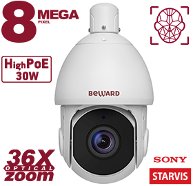 картинка Купольная IP камера PTZ Beward SV5018-R36 от магазина Охранных систем и видеонаблюдения