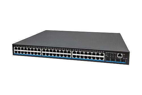 картинка NS-SW-48G4G-PL Управляемый L2 PoE коммутатор Gigabit Ethernet на 48 RJ45 PoE + 4 x GE SFP порта. от магазина Охранных систем и видеонаблюдения