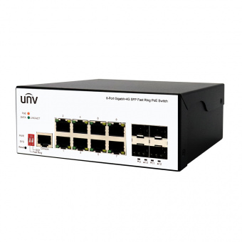 картинка Управляемый коммутатор уровня L2 Uniview ISW5000-8GT4GP-POE-IN от магазина Охранных систем и видеонаблюдения
