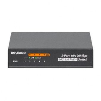 картинка РоЕ-коммутатор Beward ST-5HP4 от магазина Охранных систем и видеонаблюдения