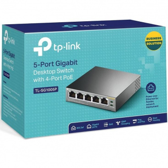 картинка PoE-коммутатор TP-Link TL-SG1005P от магазина Охранных систем и видеонаблюдения