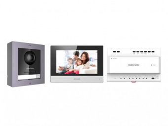 картинка Видеодомофон Hikvision DS-KIS702-P (B) от магазина Охранных систем и видеонаблюдения