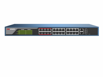 картинка PoE-коммутатор Hikvision DS-3E0326P-E (B) от магазина Охранных систем и видеонаблюдения