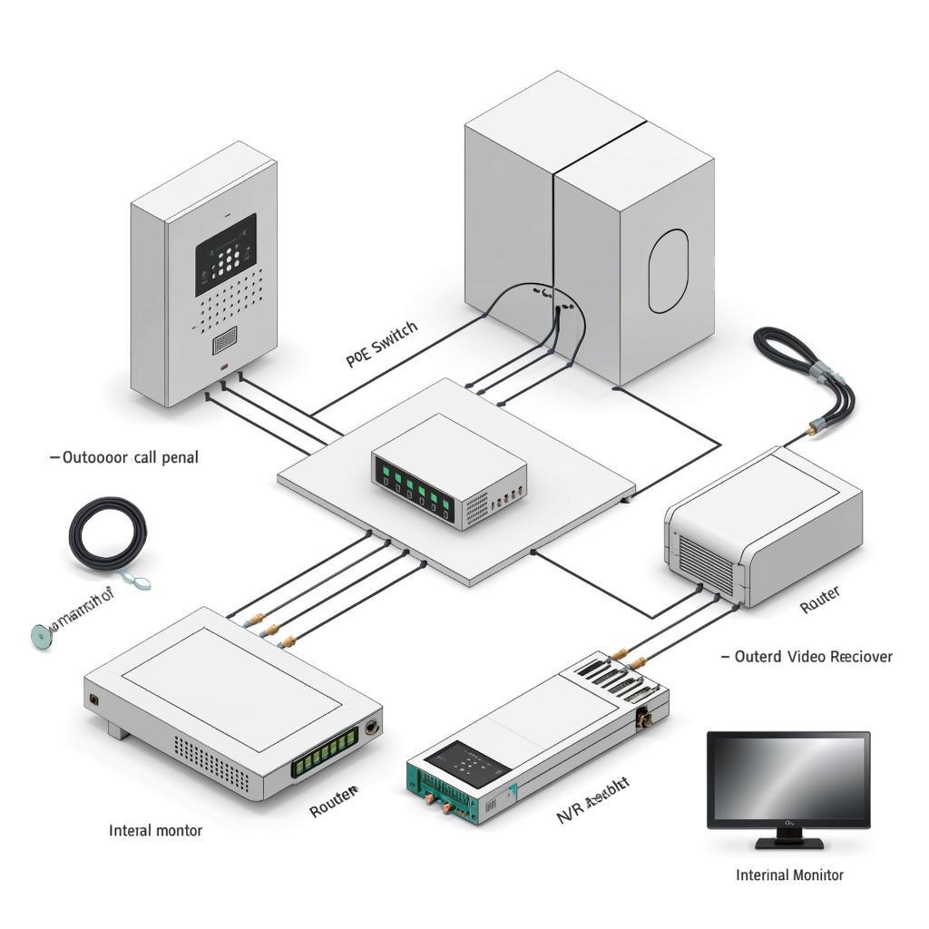 Схема подключения IP домофона: настройка сети и POE