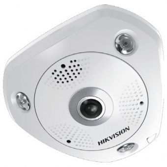 картинка FishEye-камера высокого разрешения 12Мп Hikvision DS-2CD63C2F-IS с ИК-подсветкой от магазина Охранных систем и видеонаблюдения