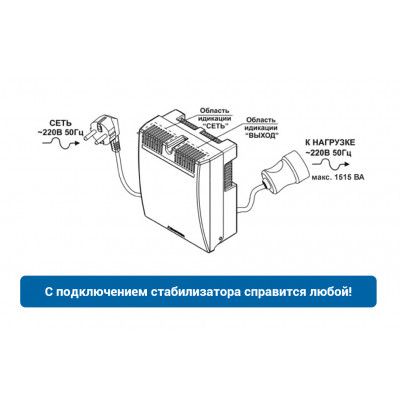 картинка Стабилизатор напряжения для систем отопления TEPLOCOM ST-1515 от магазина Охранных систем и видеонаблюдения