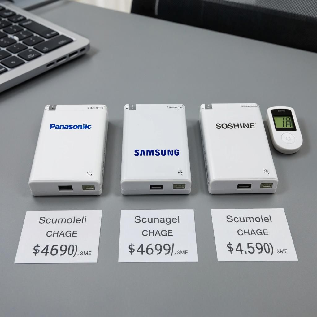 Сравнение брендов аккумуляторов (Panasonic, Samsung, Soshine) по Вт·ч и цене