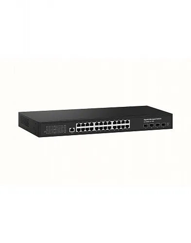 картинка NS-SW-24G4G10-L Управляемый L3 коммутатор Gigabit Ethernet на 24xRJ45 + 4x10G SFP+ Uplink. от магазина Охранных систем и видеонаблюдения