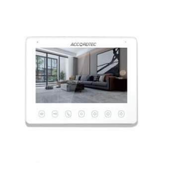 картинка Абонентский монитор AccordTec AT-VD 100C/SD WH от магазина Охранных систем и видеонаблюдения