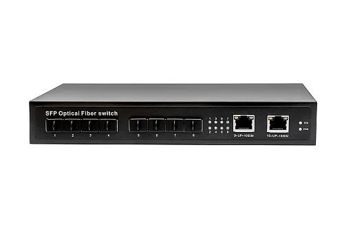 картинка NS-SW-8GX2G Коммутатор NST Gigabit Ethernet на 8 SFP + 2 RJ45 портов. от магазина Охранных систем и видеонаблюдения