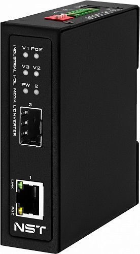 картинка NS-MC-1G1GX-P/I Промышленный компактный медиаконвертер Gigabit Ethernet с поддержкой PoE. от магазина Охранных систем и видеонаблюдения