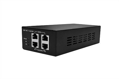 картинка NS-PI-2G-30 PoE-инжектор Gigabit Ethernet на 2 порта. Соответствует стандартам PoE IEEE 802.3af/at. от магазина Охранных систем и видеонаблюдения