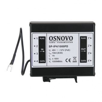 картинка Устройство грозозащиты Osnovo SP-IP4/1000PD от магазина Охранных систем и видеонаблюдения