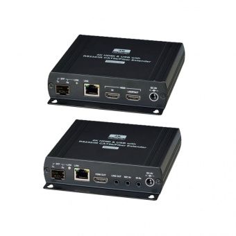 картинка Комплект удлинителей HDMI, USB, ИК — RJ-45 SC&T HKM01-4K от магазина Охранных систем и видеонаблюдения