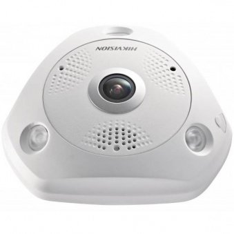 картинка Панорамная вандалостойкая FishEye IP-камера Hikvision DS-2CD6W32FWD-IVS с ИК-подсветкой от магазина Охранных систем и видеонаблюдения
