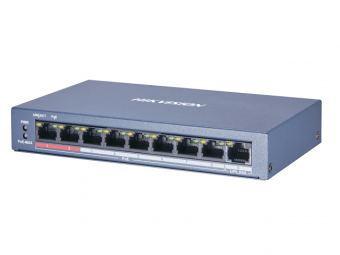 картинка PoE-коммутатор Hikvision DS-3E0109P-E/M (B) от магазина Охранных систем и видеонаблюдения