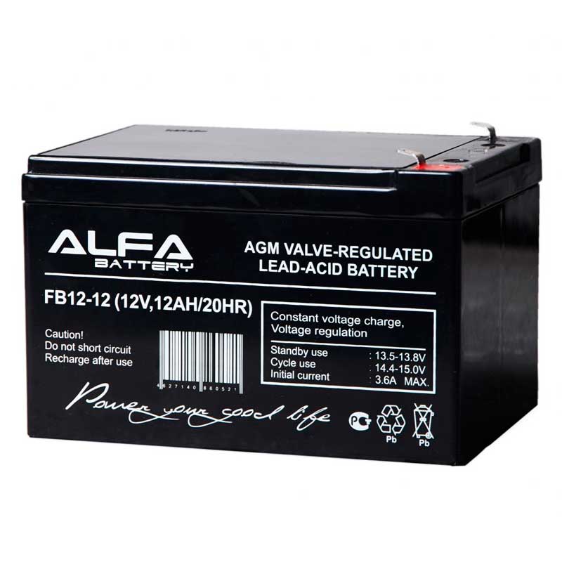 картинка АКБ ALPHA BATTERY FB 12-12 от магазина Охранных систем и видеонаблюдения