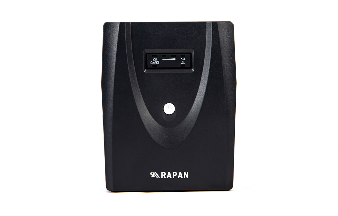 картинка БАСТИОН RAPAN UPS-1500 источник питания 220В 1500ВА/900Вт меандр с АКБ 2х7Ач интерактивный от магазина Охранных систем и видеонаблюдения