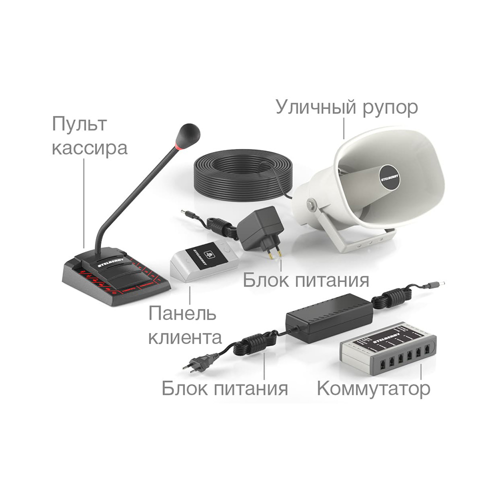 картинка S-665 — Комплект 1+6-канального переговорного устройства от магазина Охранных систем и видеонаблюдения