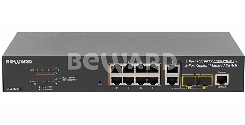 картинка PoE-коммутатор STW-822HP от магазина Охранных систем и видеонаблюдения