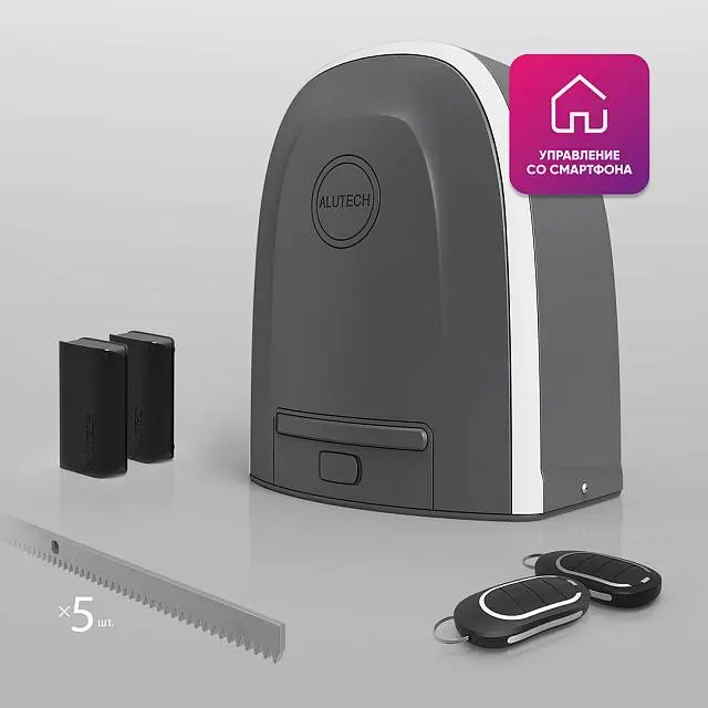 картинка Умный привод для откатных ворот ALUTECH Roteo RTO-500MKIT-Sm + беспроводные фотоэлементы LM-LB + рейка ROA8 (5 шт.) от магазина Охранных систем и видеонаблюдения