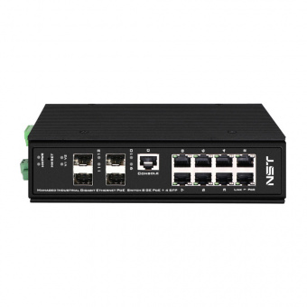 картинка PoE-коммутатор NST NS-SW-8G4G-PL/IM от магазина Охранных систем и видеонаблюдения