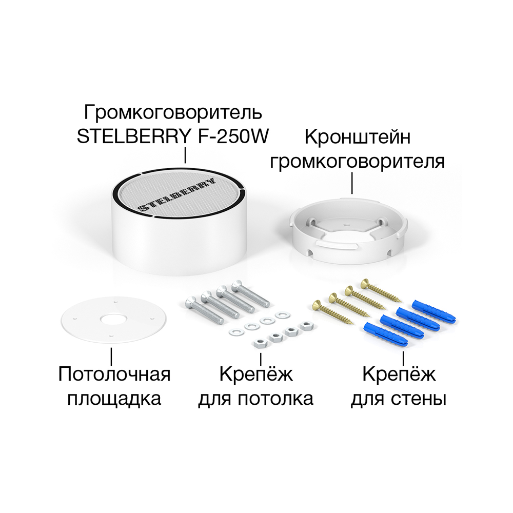 картинка F-250W — Потолочно-настенный громкоговоритель от магазина Охранных систем и видеонаблюдения