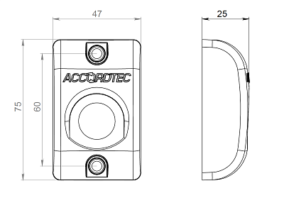 картинка ACCORDTEC AT-H300M LED Gray Кнопка выхода от магазина Охранных систем и видеонаблюдения