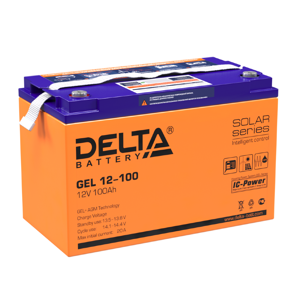 картинка DELTA battery GEL 12-100 от магазина Охранных систем и видеонаблюдения