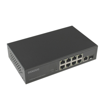 картинка Веб-управляемый PoE-коммутатор Gigabit Ethernet Osnovo SW-8G1C-M(120W) от магазина Охранных систем и видеонаблюдения