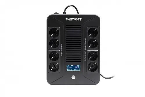 картинка Источник бесперебойного питания (ИБП) SMARTWATT UPS SAFE PRO LCD 1000 от магазина Охранных систем и видеонаблюдения