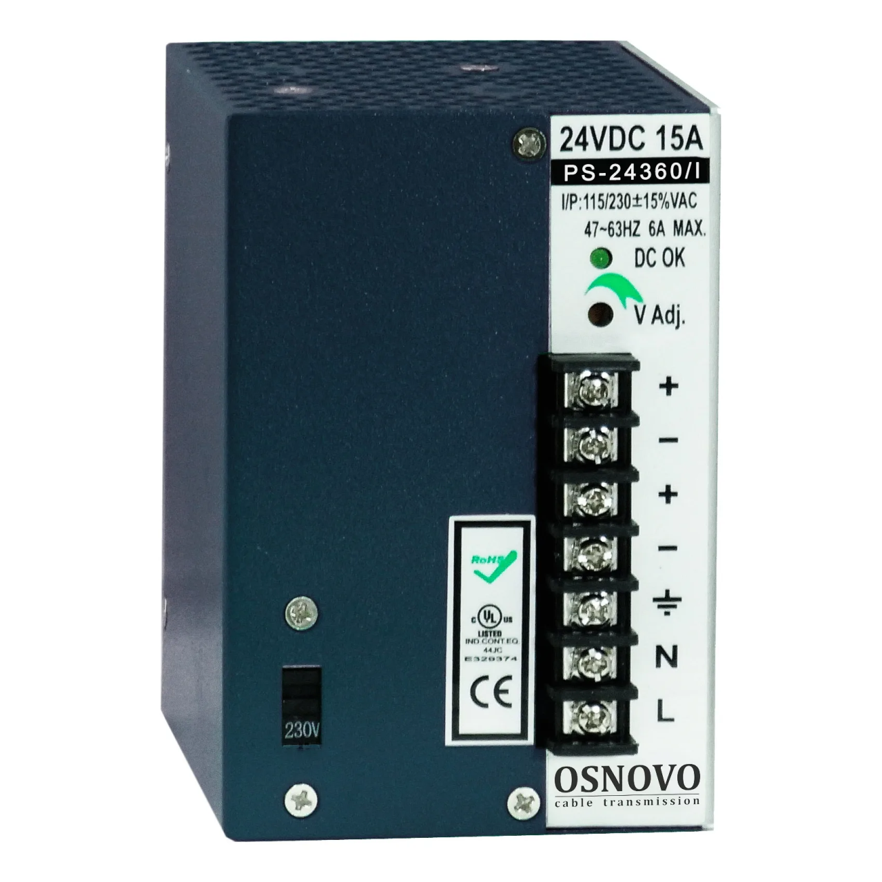 Промышленный блок питания OSNOVO PS-24240/I: Стабильное электропитание для различных устройств