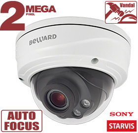 картинка Купольная IP камера Beward SV2010DVZ от магазина Охранных систем и видеонаблюдения