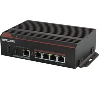 картинка РоЕ-коммутатор Beward STP-411HP от магазина Охранных систем и видеонаблюдения