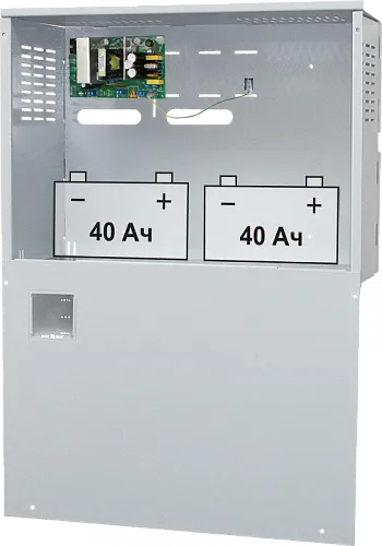 картинка Бастион СКАТ-1200У исп. 5000 (СКАТ ИБП-12/6,5-2x40) источник питания 12В, 6А, корпус под АКБ 2х40 Ач СС ТР от магазина Охранных систем и видеонаблюдения