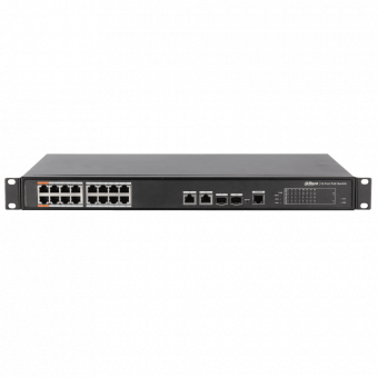 картинка Управляемый 16-портовый Fast Ethernet РоЕ-коммутатор Dahua DH-PFS4218-16ET-240 от магазина Охранных систем и видеонаблюдения