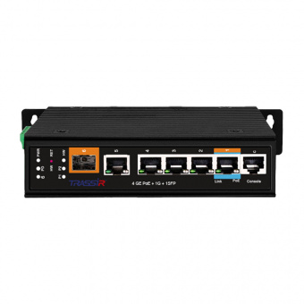 картинка Промышленный РоЕ-коммутатор TRASSIR TR-NS25061S-180-4POE (D) от магазина Охранных систем и видеонаблюдения