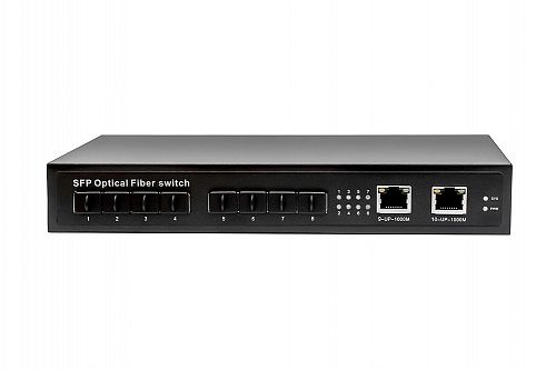картинка NS-SW-8GX2G Коммутатор NST Gigabit Ethernet на 8 SFP + 2 RJ45 портов. от магазина Охранных систем и видеонаблюдения