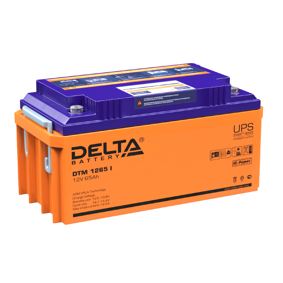 картинка DELTA battery DTM 1265 I универсальная серия аккумуляторов от магазина Охранных систем и видеонаблюдения