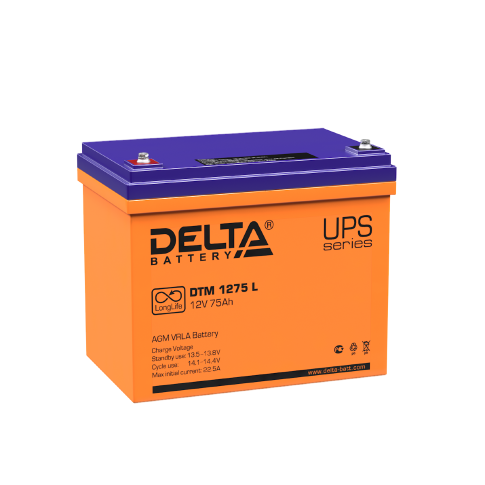 картинка DELTA battery DTM 1275 L от магазина Охранных систем и видеонаблюдения