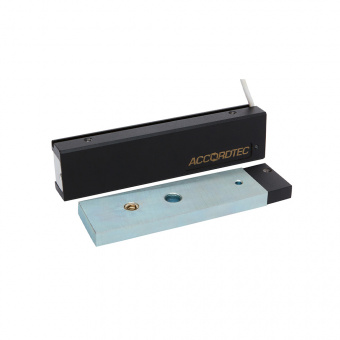 картинка Электромагнитный замок AccordTec «ML-200K-3 Premium Black с планкой» от магазина Охранных систем и видеонаблюдения