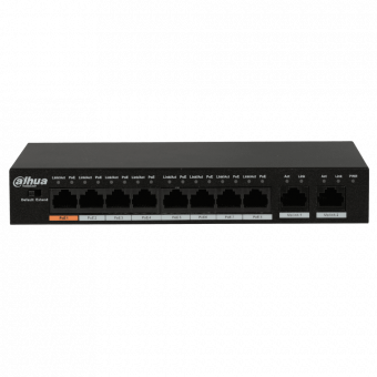 картинка Неуправляемый 8-портовый Fast Ethernet PoE-коммутатор Dahua DH-PFS3010-8ET-96 от магазина Охранных систем и видеонаблюдения