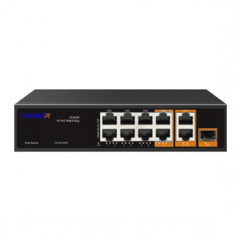 картинка РоЕ-коммутатор TRASSIR TR-NS13111S-120-8PoE от магазина Охранных систем и видеонаблюдения
