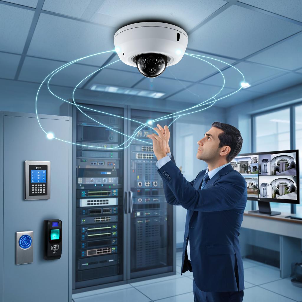 Монтаж видеонаблюдения и интеграция с системой контроля доступа