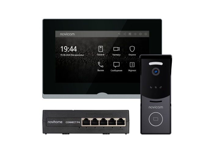 картинка IMPULSE 7 IP KIT BLACK
комплект из IP-видеодомофона, IP-вызывной панели и PoE-коммутатора от магазина Охранных систем и видеонаблюдения