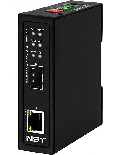 картинка NS-MC-1G1GX-P/I Промышленный компактный медиаконвертер Gigabit Ethernet с поддержкой PoE. от магазина Охранных систем и видеонаблюдения
