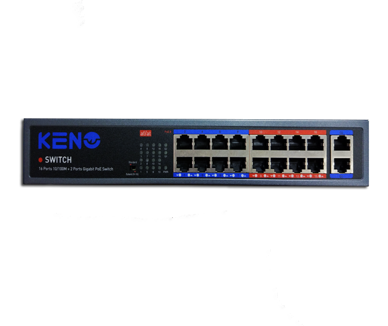 картинка Keno KN-SW1602POE+ Сетевой коммутатор от магазина Охранных систем и видеонаблюдения