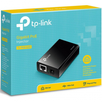 картинка Gigabit Ethernet PoE-инжектор TP-Link TL-PoE150S от магазина Охранных систем и видеонаблюдения