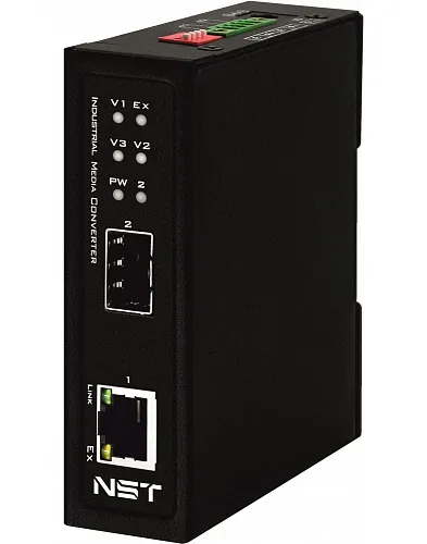 картинка NS-MC-1G1GX/I Промышленный компактный медиаконвертер Gigabit Ethernet. от магазина Охранных систем и видеонаблюдения