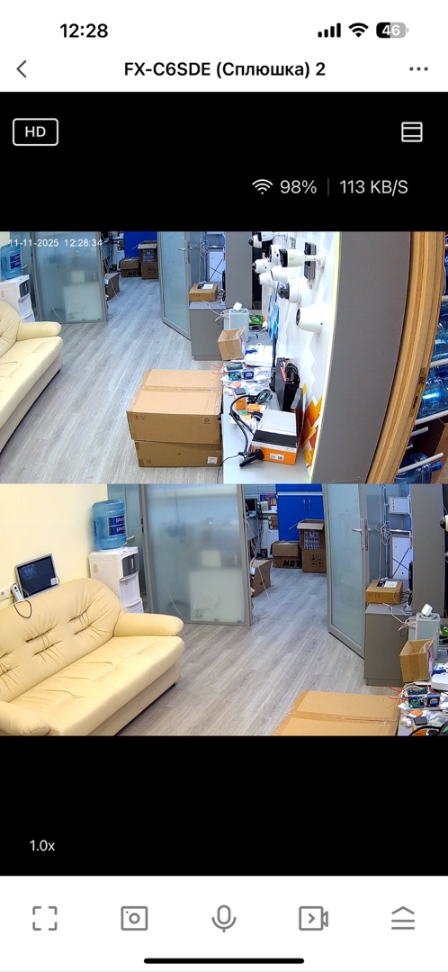 картинка Fox FX-C6SDE (Сплюшка) Уличная 6Мп (две кам. 3+3Мп) поворотная WIFI камера встроенный динамик и микр от магазина Охранных систем и видеонаблюдения